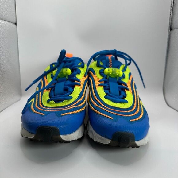 Nike Air Max 270 React ENG Shoes Mens Size 7 Blue Yellow Running - Picture 2 of 12